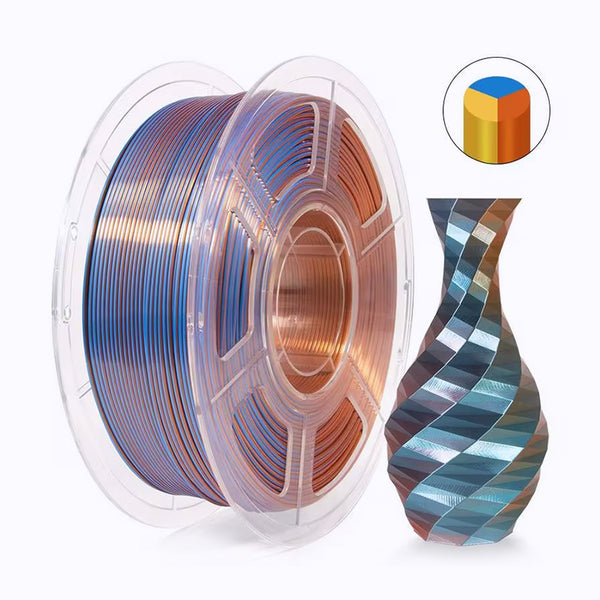 PLA+ Tri-Colors Silk Filament