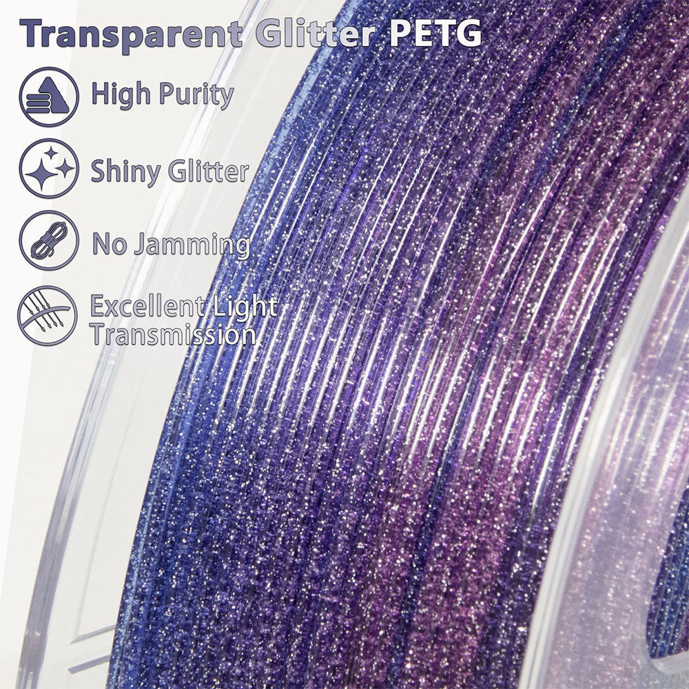Transparent Glitter PETG Printer Filament – iSANMATE